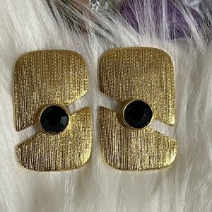 Vintage Rhea Geometric Cut Earrings